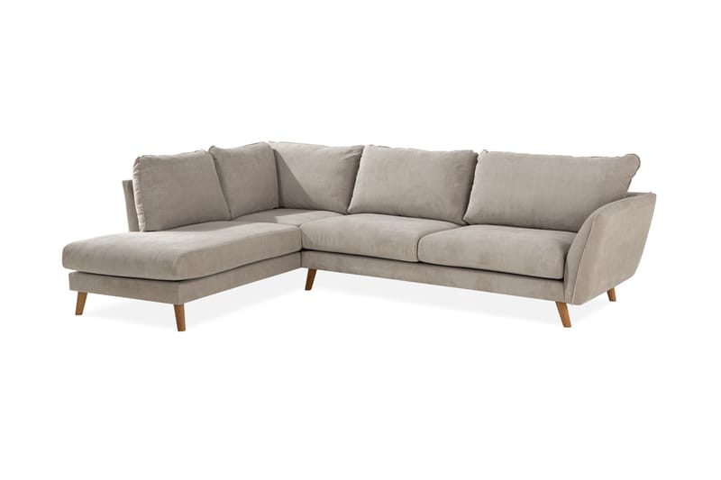 Trend Luksus L-sofa 4-seter Sjeselongsofa Venstre - Beige - Møbler - Sofaer - Sofa med sjeselong