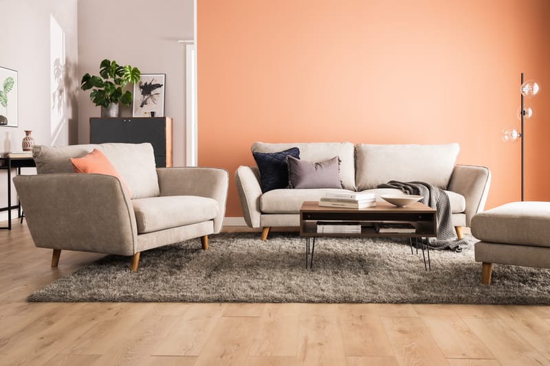 Trend Luksus L-sofa 4-seter Sjeselongsofa Venstre - Beige - Møbler - Sofaer - Sofa med sjeselong