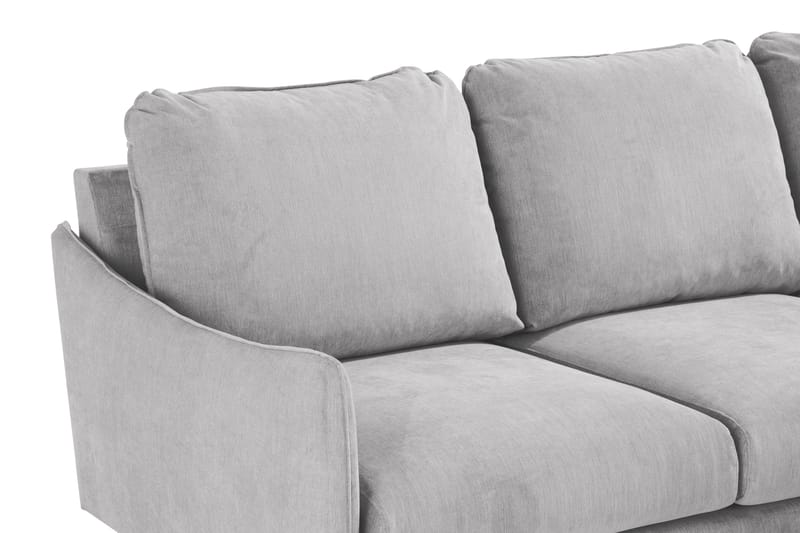 Trend Lyx 3-seter Divansofa Venstre - Lysegrå/Eik - Sofa med sjeselong - 4 seters sofa med divan