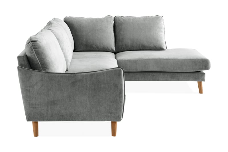 Trend Lyx Sjeselongsofa Høyre - Grå/Eik - Møbler - Sofaer - Sofa med sjeselong