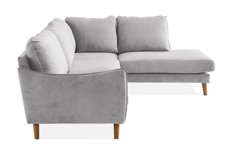 Trend Lyx Sjeselongsofa Høyre - Lysegrå/Eik - Møbler - Sofaer - Sofa med sjeselong