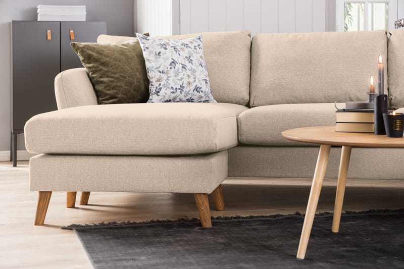 Trend Sofa 3-seters med Sjeselong Høyre 278 cm bred - Beige - Møbler - Sofaer - Sofa med sjeselong