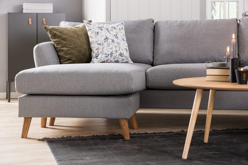 Trend Soffa 3-seter med Sjeselong Høyre - Lysegrå - Møbler - Sofaer - Sofa med sjeselong