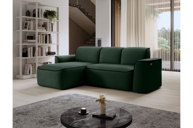 Ume 4-seter Sofa med Sjeselong - Grønn - Møbler - Sofaer - Sofa med sjeselong