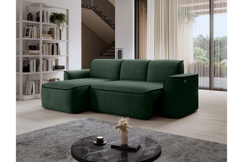 Ume 4-seter Sofa med Sjeselong - Grønn - Møbler - Sofaer - Sofa med sjeselong