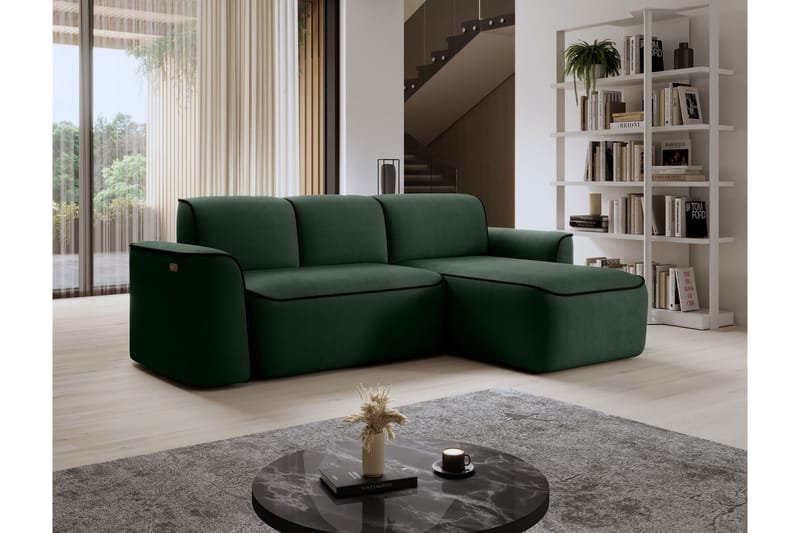 Ume 4-seter Sofa med Sjeselong - Grønn - Møbler - Sofaer - Sofa med sjeselong