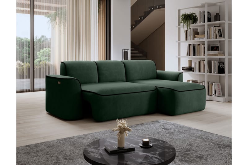 Ume 4-seter Sofa med Sjeselong - Grønn - Møbler - Sofaer - Sofa med sjeselong