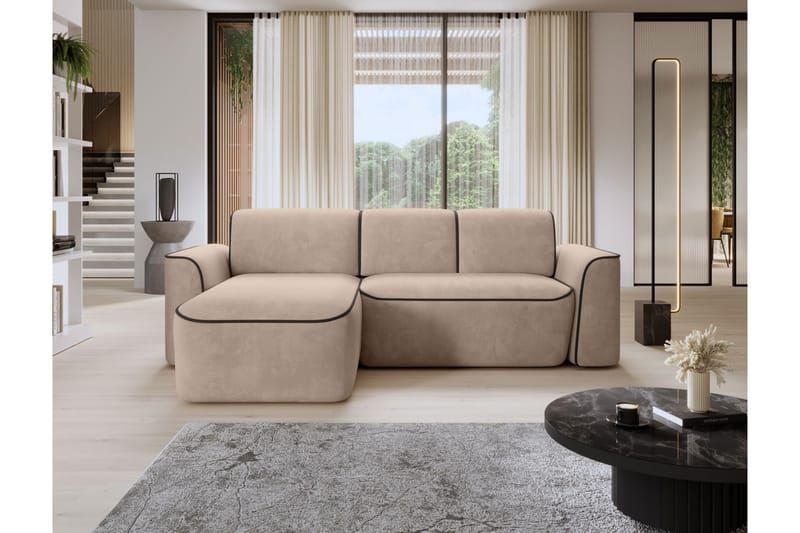 Ume 4-seter Sofa med Sjeselong - Krem - Møbler - Sofaer - Sofa med sjeselong