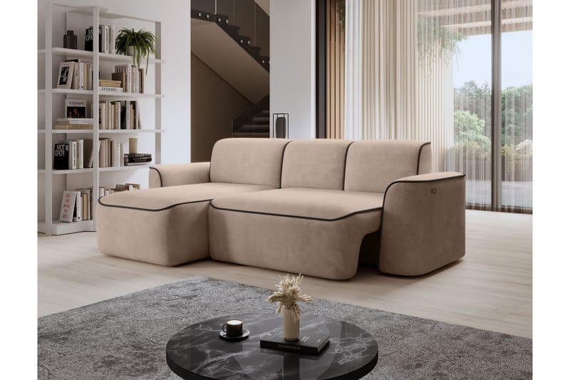 Ume 4-seter Sofa med Sjeselong - Krem - Møbler - Sofaer - Sofa med sjeselong