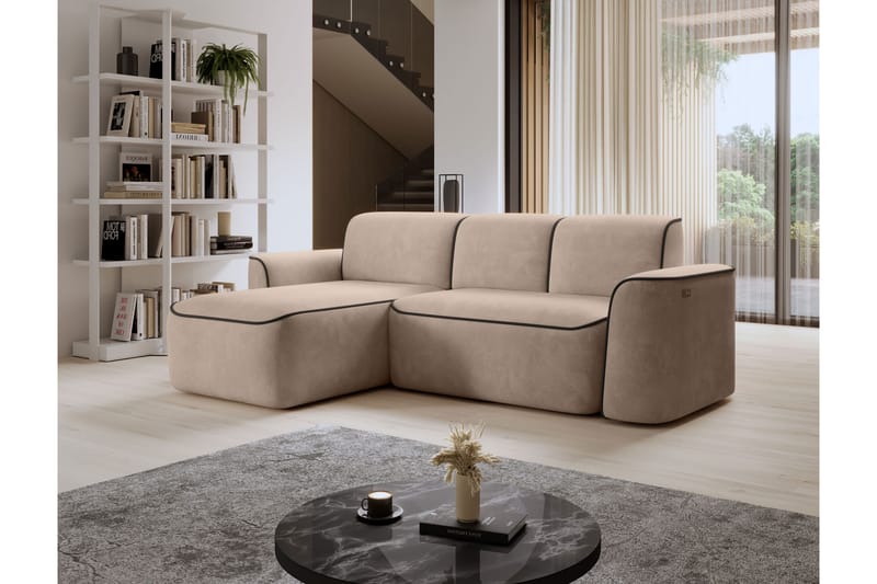 Ume 4-seter Sofa med Sjeselong - Krem - Møbler - Sofaer - Sofa med sjeselong