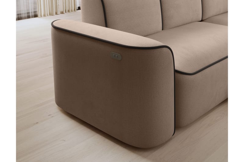 Ume 4-seters Sofa med Divan - Krem - Møbler - Sofaer - Sofa med sjeselong