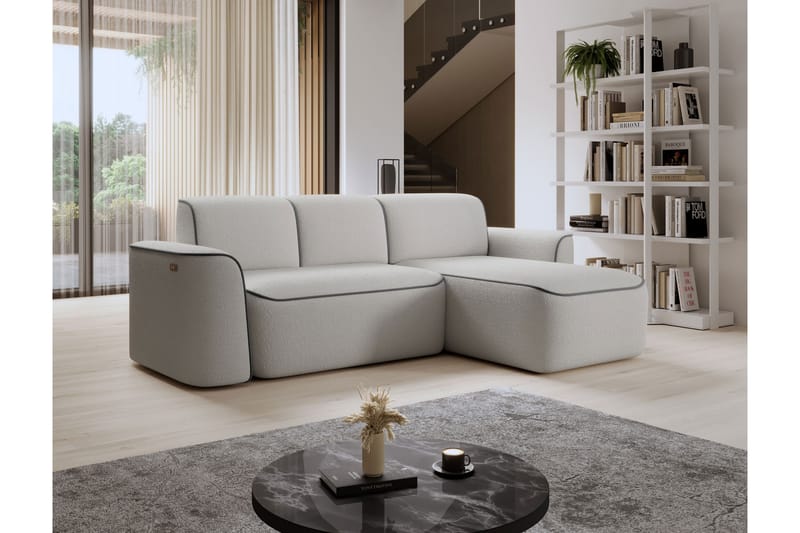 Ume 4-seters Sofa med Sjeselong - Grå - Møbler - Sofaer - Sofa med sjeselong