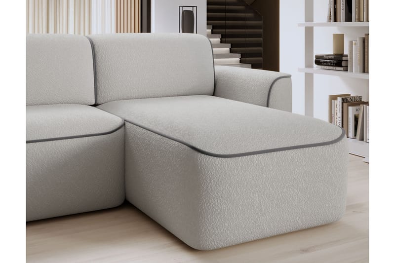 Ume 4-seters Sofa med Sjeselong - Grå - Møbler - Sofaer - Sofa med sjeselong