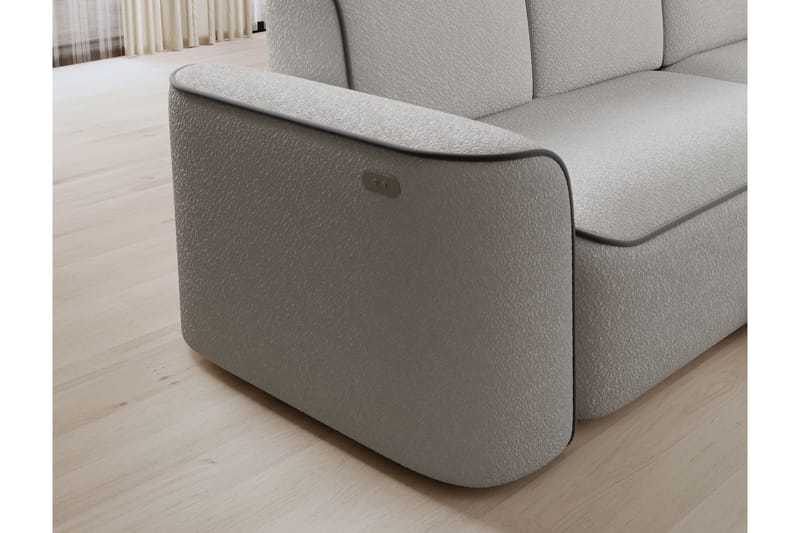 Ume 4-seters Sofa med Sjeselong - Grå - Møbler - Sofaer - Sofa med sjeselong