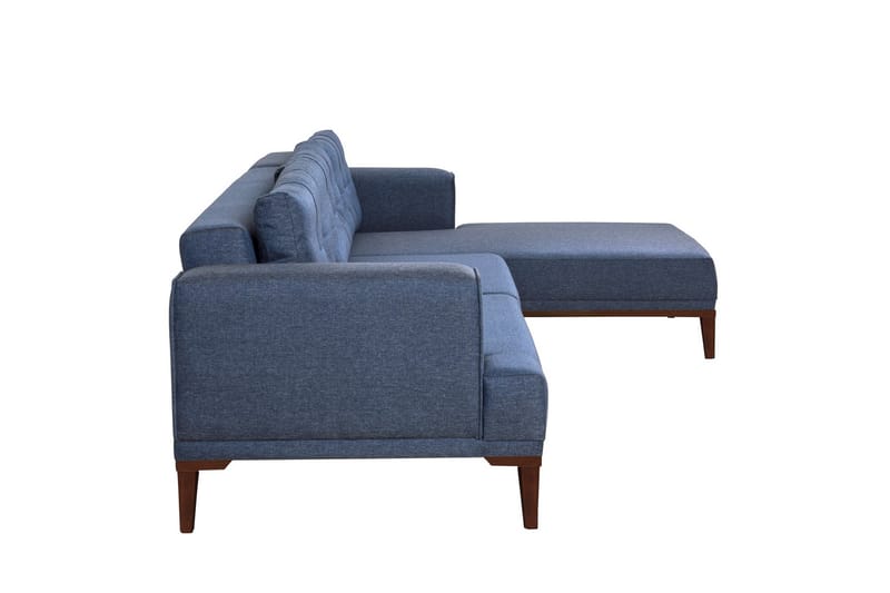 Valsot 4-seters Sofa med Divan - Mørkeblå - Møbler - Sofaer - Sofa med sjeselong