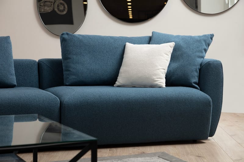 Viimse Sofa med Divan 3-seter - Blå - Møbler - Sofaer - Sofa med sjeselong