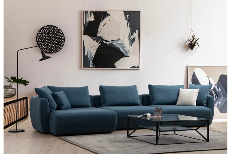 Viimse Sofa med Divan 3-seter - Blå - Møbler - Sofaer - Sofa med sjeselong