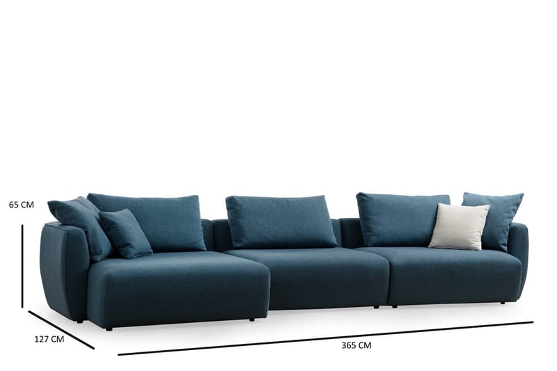 Viimse Sofa med Divan 3-seter - Blå - Møbler - Sofaer - Sofa med sjeselong