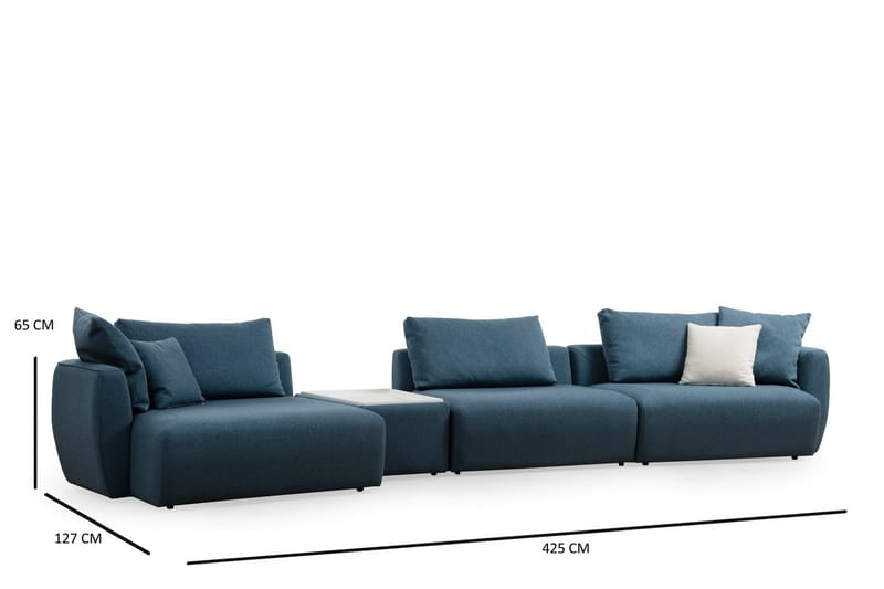 Viimse Sofa med Divan 3-seter - Blå - Møbler - Sofaer - Sofa med sjeselong