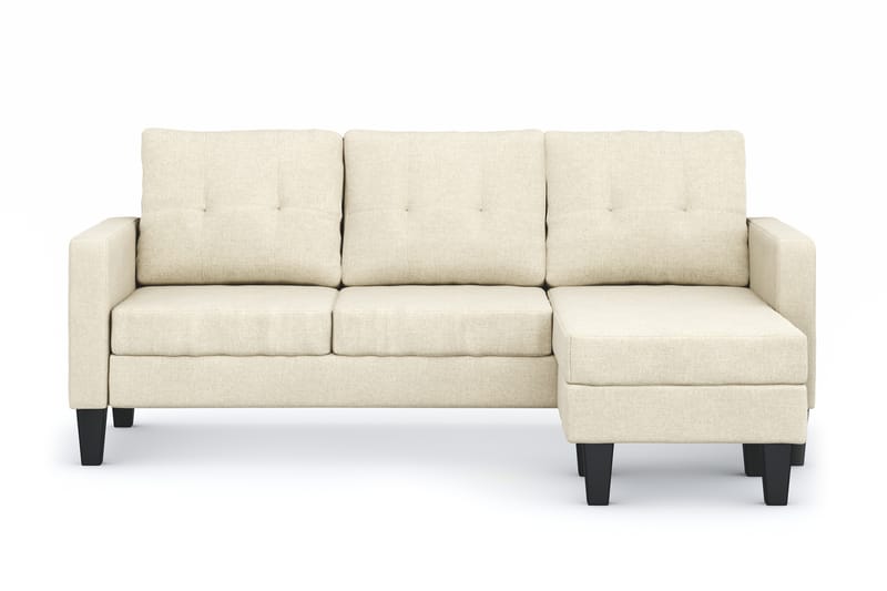 Vislanda 3-seters Sofa med Sjeselong - Beige - Møbler - Sofaer - Sofa med sjeselong