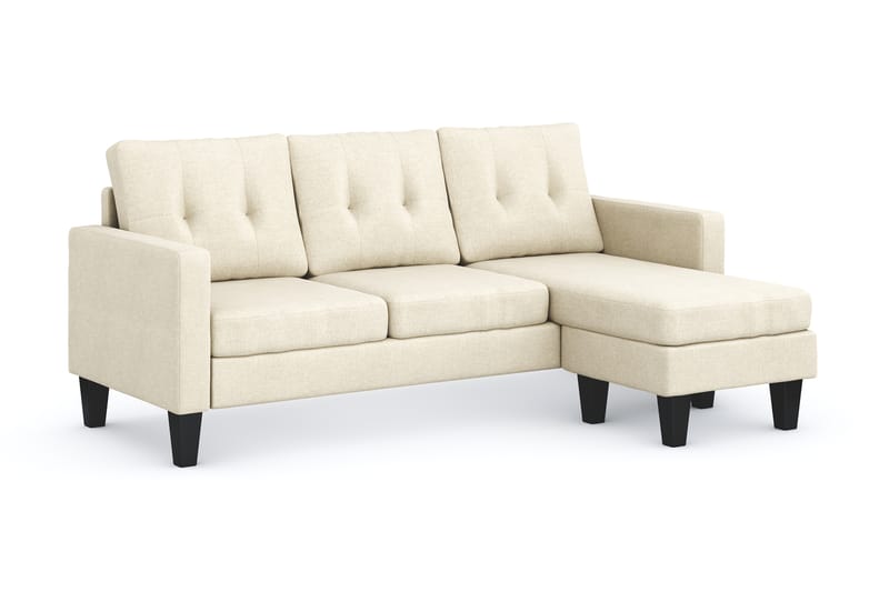 Vislanda 3-seters Sofa med Sjeselong - Beige - Møbler - Sofaer - Sofa med sjeselong