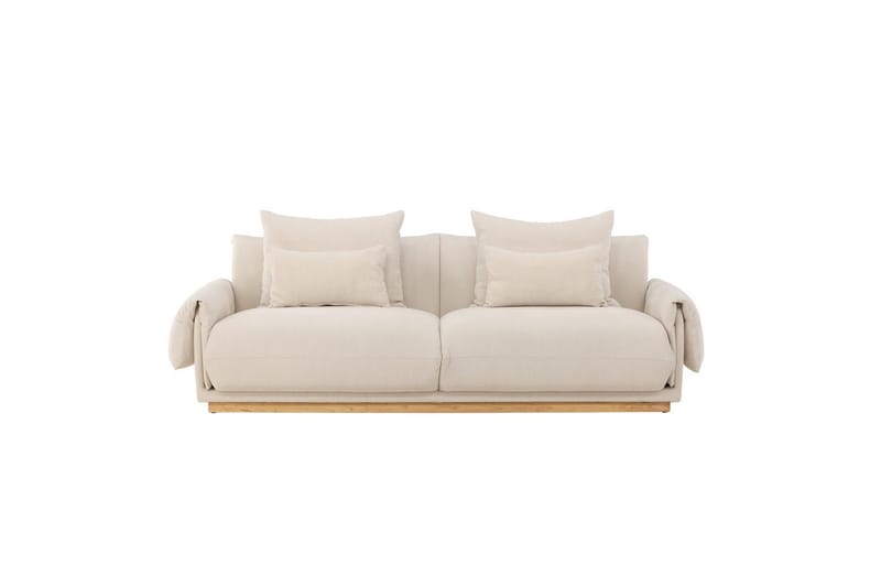 Sofa VIND 3-seters Mollösund 237x95x82 cm Beige - Møbler - Sofaer - Sofa 3 seter