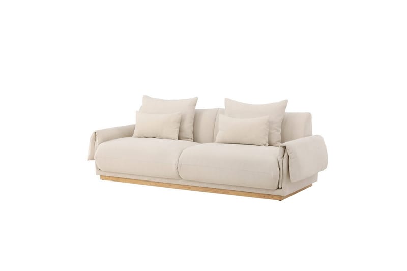 Sofa VIND 3-seters Mollösund 237x95x82 cm Beige - Møbler - Sofaer - Sofa 3 seter