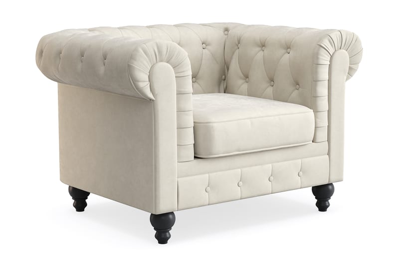 Chesterfield Lyx Sofagruppe 2-seter+Lenestol - Beige - Møbler - Sofaer - Sofagrupper - Chesterfield sofagruppe