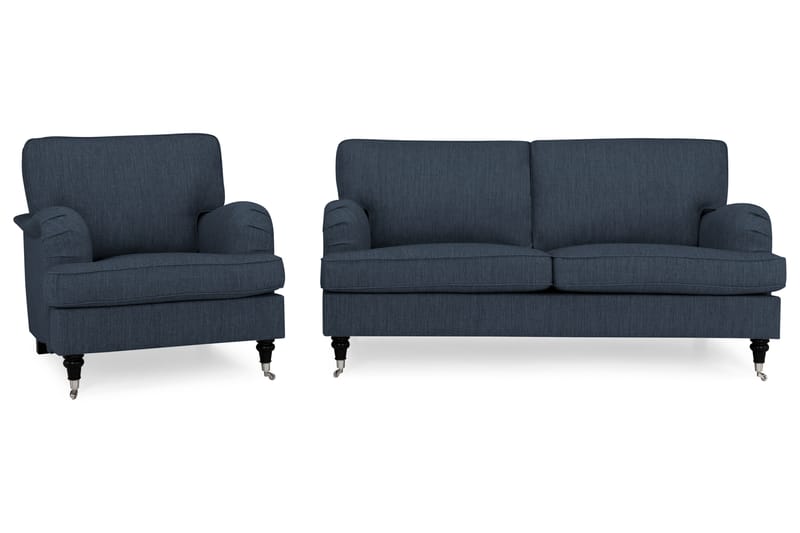 Howard Classic Sofagruppe 3-seter+Lenestol - Mørkeblå - Møbler - Sofaer - Sofagrupper - Chesterfield sofagruppe