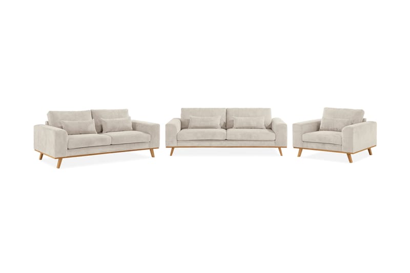 Copenhagen Sofagruppe 3+2+1-seter Manchester - Beige - Møbler - Sofaer - Sofagrupper