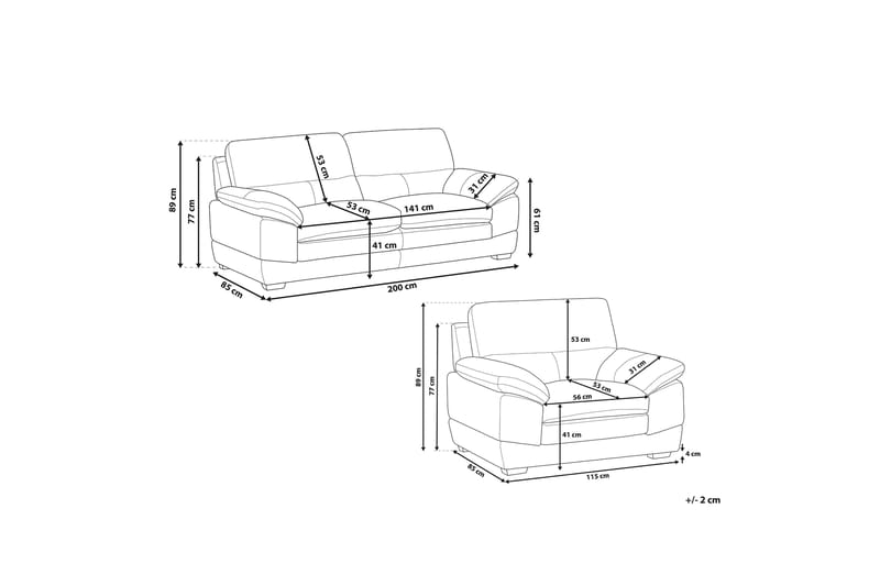 Horten Sofagruppe 3-seter + lenestol - Brun - Møbler - Sofaer - Sofagrupper