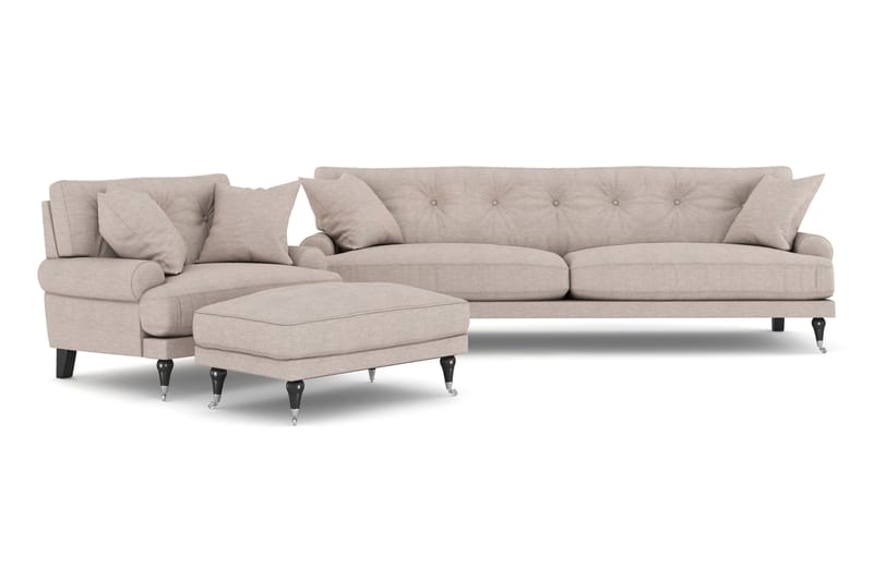 Andrew Sofagruppe 3+1 - Beige/Krom - Møbler - Sofaer - Sofagrupper - Howard sofagruppe