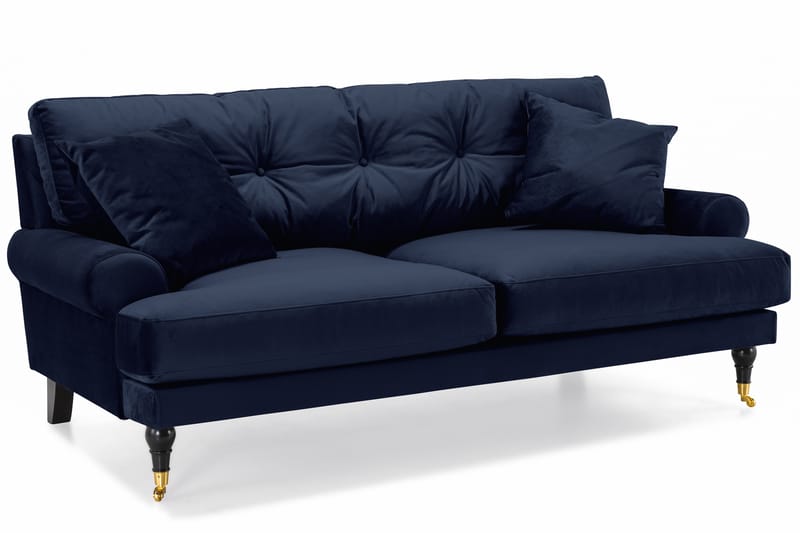 Andrew Sofagruppe sofa 3+2 i Fløyel - Mørkeblå - Møbler - Sofaer - Sofagrupper - Howard sofagruppe