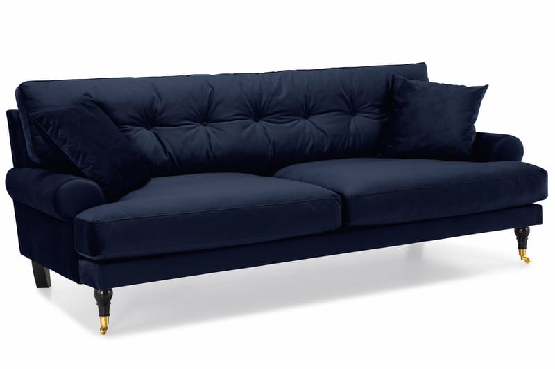 Andrew Sofagruppe sofa 3+2 i Fløyel - Mørkeblå - Møbler - Sofaer - Sofagrupper - Howard sofagruppe