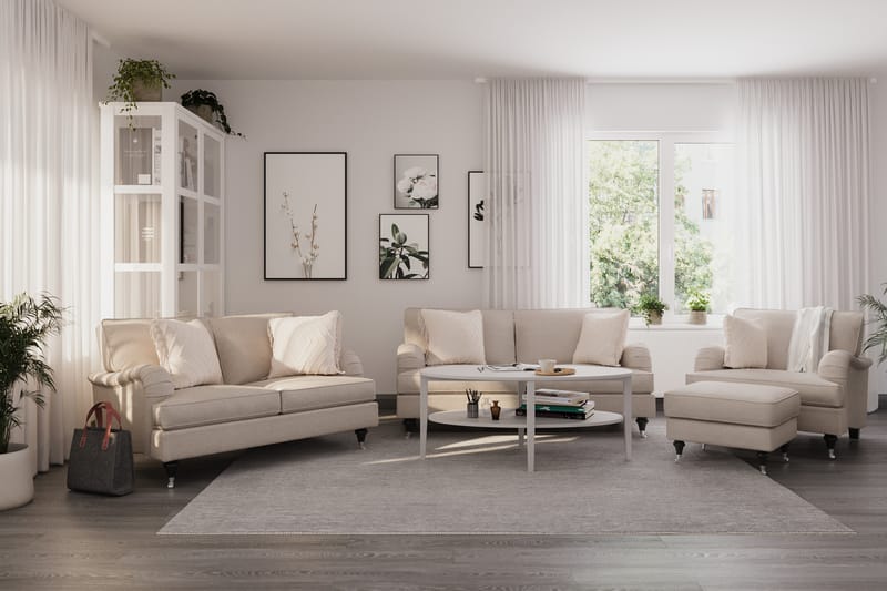 Howard Classic Sofagruppe 3-seter+2-seter - Beige - Møbler - Sofaer - Sofagrupper - Howard sofagruppe