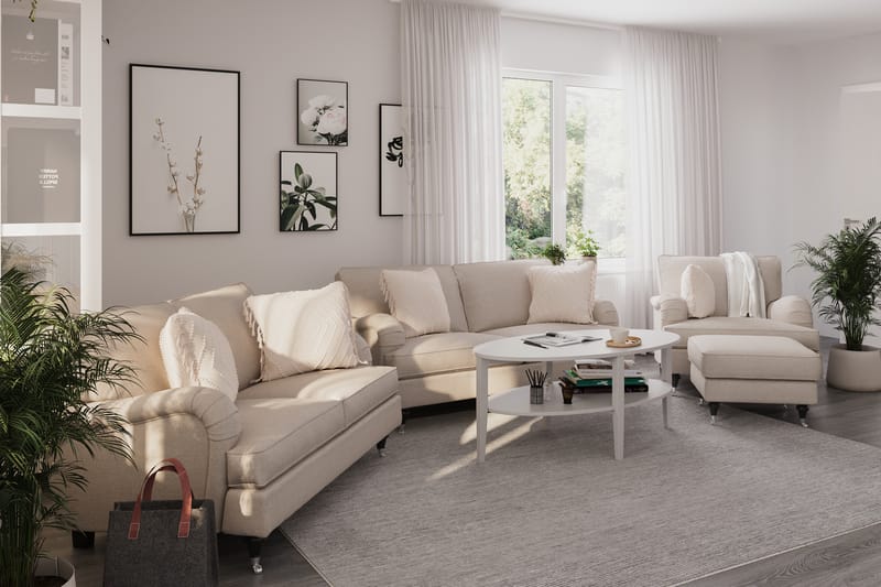 Howard Classic Sofagruppe 3-seter+2-seter - Beige - Møbler - Sofaer - Sofagrupper - Howard sofagruppe