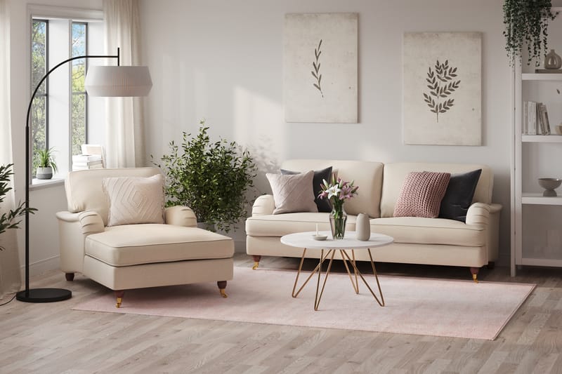 Howard Lyx Sofagruppe 3-seter+Divanlenestol - Beige - Møbler - Sofaer - Sofagrupper - Howard sofagruppe