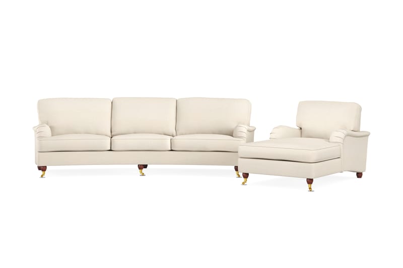 Howard Lyx Sofagruppe 4-seter+Divanlenestol - Beige - Møbler - Sofaer - Sofagrupper - Howard sofagruppe