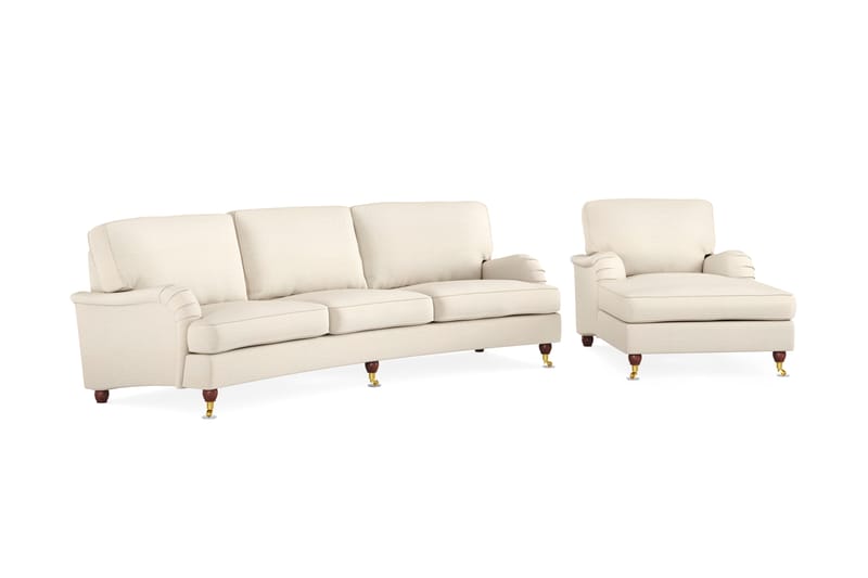 Howard Lyx Sofagruppe 4-seter+Divanlenestol - Beige - Møbler - Sofaer - Sofagrupper - Howard sofagruppe