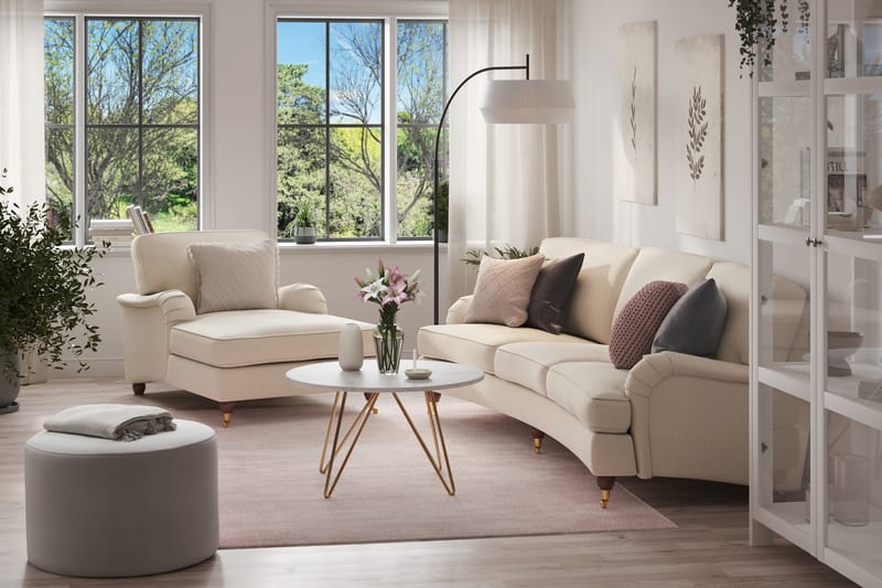 Howard Lyx Sofagruppe 4-seter+Divanlenestol - Beige - Møbler - Sofaer - Sofagrupper - Howard sofagruppe