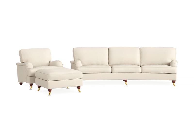 Howard Lyx Sofagruppe 4-seter+Lenestol+Fotskammel - Beige - Møbler - Sofaer - Sofagrupper - Howard sofagruppe