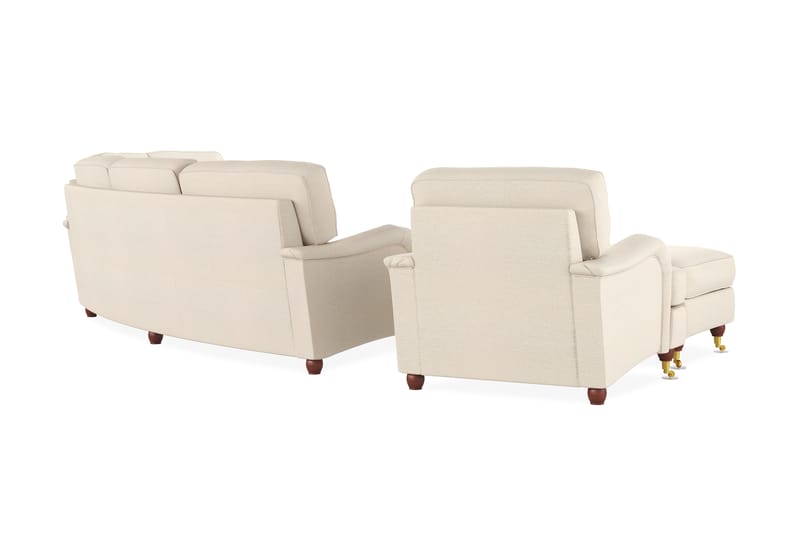 Howard Lyx Sofagruppe Buet 4+3-seter+Lenestol+Fotskammel - Beige - Møbler - Sofaer - Sofagrupper - Howard sofagruppe