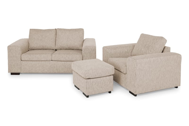 Link Sofagruppe 2-seter+Lenestol+Fotskammel - Beige - Møbler - Sofaer - Sofagrupper - Howard sofagruppe