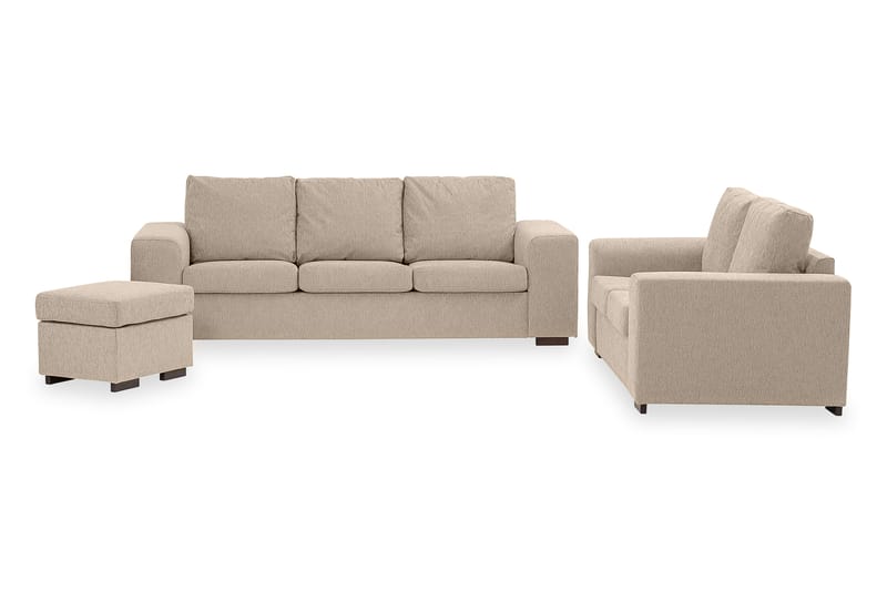 Link Sofagruppe 3-seter+2-seter+Fotskammel - Beige - Møbler - Sofaer - Sofagrupper