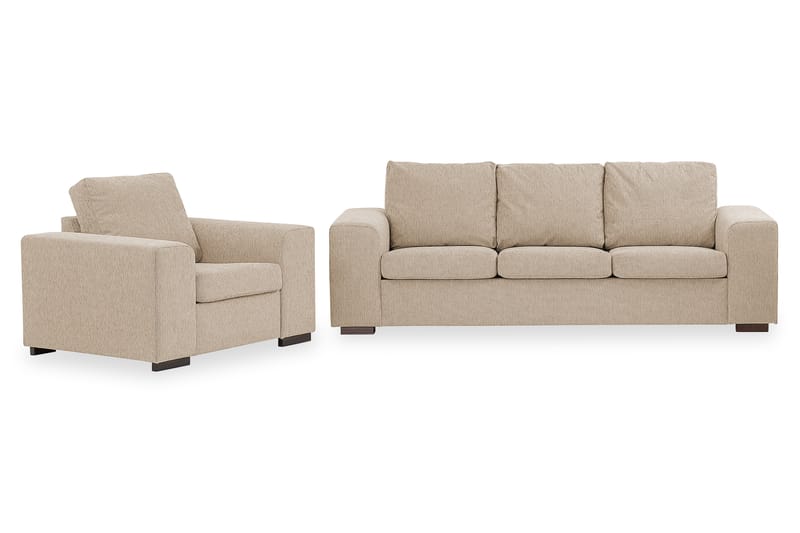 Link Sofagruppe 3-seter+Lenestol - Beige - Møbler - Sofaer - Sofagrupper