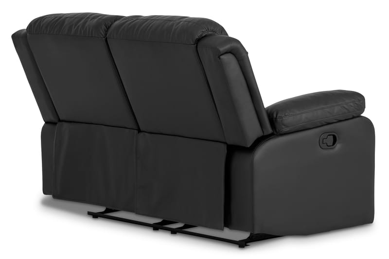 Norbo Recliner Sofagruppe 3+2 - Fällbar sofa lenestol - Kinosofa i kunstskinn - Svart - Møbler - Sofaer - Sofagrupper