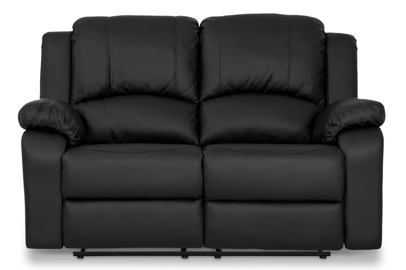 Norbo Sofagruppe Recliner 3+2+1 - Fällbar sofa lenestol - Kinosofa i kunstskinn - Svart - Møbler - Sofaer - Sofagrupper