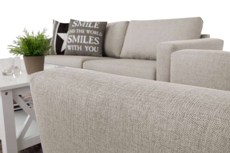 Nordic Sofagruppe 3-seter+Lenestol - Beige/Svart - Møbler - Sofaer - Sofagrupper