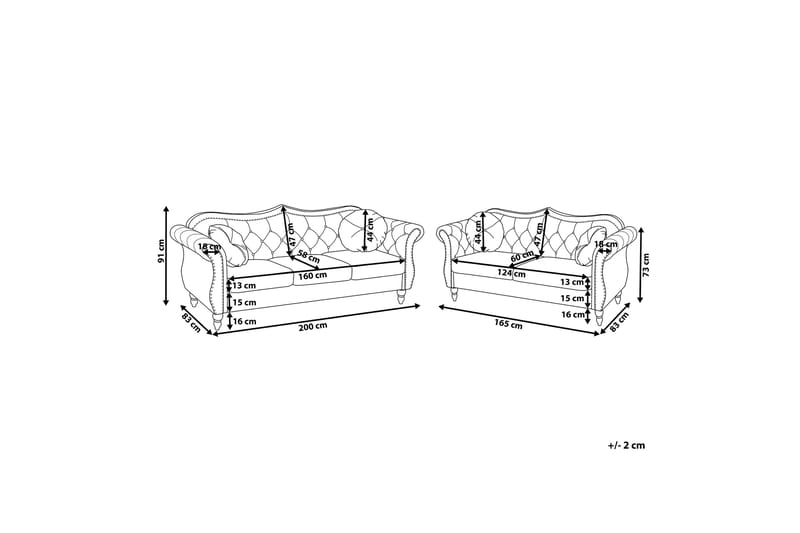 Skien Sofagruppe 2-seter + 3-seter - Beige - Møbler - Sofaer - Sofagrupper