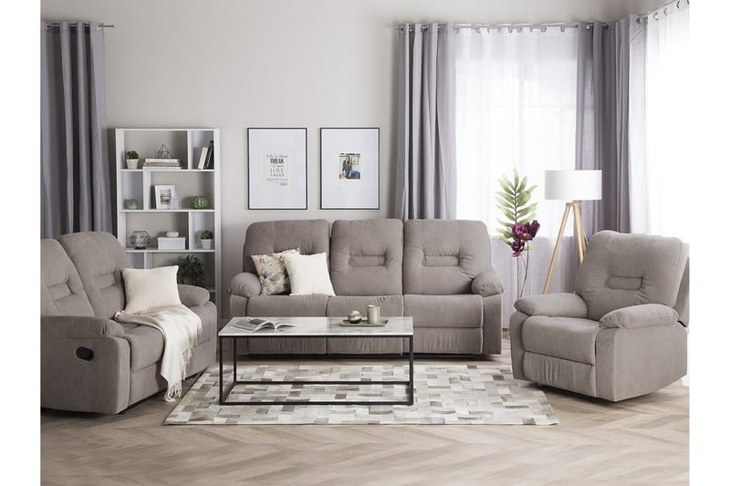 Bergen Sofagruppe - Beige - Møbler - Sofaer - Sofagrupper - Sofagruppe 3 2 1